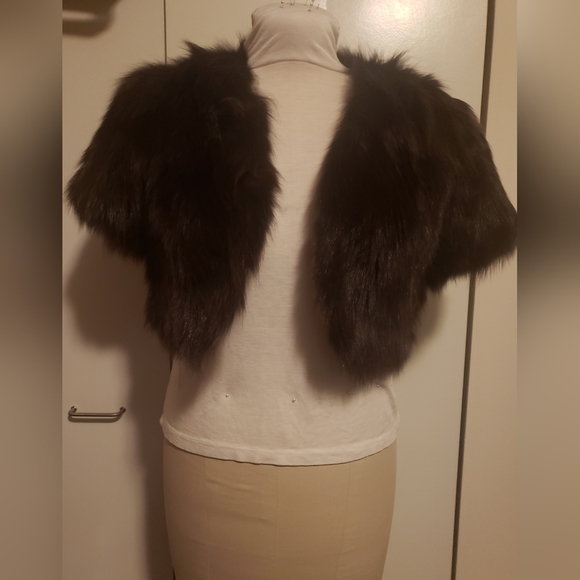 Real Fox Fur Shrug/Bollero/Short Jacket - Picture 8 of 9
